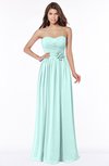 ColsBM Leanna Blue Glass Glamorous Sleeveless Chiffon Floor Length Ruching Bridesmaid Dresses