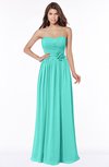 ColsBM Leanna Blue Turquoise Glamorous Sleeveless Chiffon Floor Length Ruching Bridesmaid Dresses