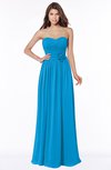 ColsBM Leanna Cornflower Blue Glamorous Sleeveless Chiffon Floor Length Ruching Bridesmaid Dresses