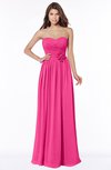 ColsBM Leanna Fandango Pink Glamorous Sleeveless Chiffon Floor Length Ruching Bridesmaid Dresses
