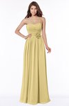 ColsBM Leanna Gold Glamorous Sleeveless Chiffon Floor Length Ruching Bridesmaid Dresses