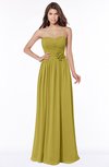ColsBM Leanna Golden Olive Glamorous Sleeveless Chiffon Floor Length Ruching Bridesmaid Dresses