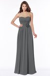 ColsBM Leanna Grey Glamorous Sleeveless Chiffon Floor Length Ruching Bridesmaid Dresses