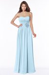 ColsBM Leanna Ice Blue Glamorous Sleeveless Chiffon Floor Length Ruching Bridesmaid Dresses