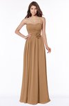 ColsBM Leanna Light Brown Glamorous Sleeveless Chiffon Floor Length Ruching Bridesmaid Dresses