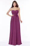 ColsBM Leanna Raspberry Glamorous Sleeveless Chiffon Floor Length Ruching Bridesmaid Dresses