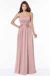 ColsBM Leanna Silver Pink Glamorous Sleeveless Chiffon Floor Length Ruching Bridesmaid Dresses