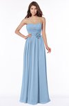 ColsBM Leanna Sky Blue Glamorous Sleeveless Chiffon Floor Length Ruching Bridesmaid Dresses