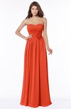 ColsBM Leanna Tangerine Tango Glamorous Sleeveless Chiffon Floor Length Ruching Bridesmaid Dresses