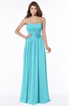 ColsBM Leanna Turquoise Glamorous Sleeveless Chiffon Floor Length Ruching Bridesmaid Dresses