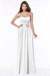 ColsBM Leanna White Glamorous Sleeveless Chiffon Floor Length Ruching Bridesmaid Dresses