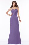 ColsBM Cara Chalk Violet Modest A-line Sleeveless Half Backless Floor Length Ruching Bridesmaid Dresses