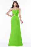 ColsBM Cara Classic Green Modest A-line Sleeveless Half Backless Floor Length Ruching Bridesmaid Dresses