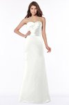 ColsBM Cara Cloud White Modest A-line Sleeveless Half Backless Floor Length Ruching Bridesmaid Dresses