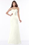 ColsBM Cara Cream Modest A-line Sleeveless Half Backless Floor Length Ruching Bridesmaid Dresses