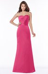 ColsBM Cara Fuschia Modest A-line Sleeveless Half Backless Floor Length Ruching Bridesmaid Dresses
