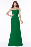 ColsBM Cara Green Modest A-line Sleeveless Half Backless Floor Length Ruching Bridesmaid Dresses
