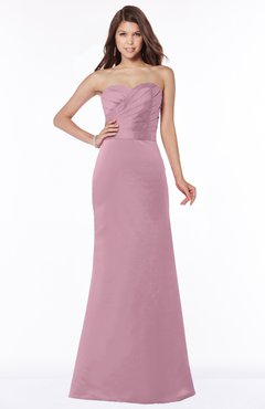 ColsBM Cara Light Coral Modest A-line Sleeveless Half Backless Floor Length Ruching Bridesmaid Dresses
