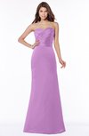 ColsBM Cara Orchid Modest A-line Sleeveless Half Backless Floor Length Ruching Bridesmaid Dresses