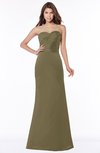ColsBM Cara Otter Modest A-line Sleeveless Half Backless Floor Length Ruching Bridesmaid Dresses