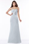 ColsBM Cara Silver Modest A-line Sleeveless Half Backless Floor Length Ruching Bridesmaid Dresses
