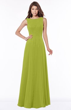 ColsBM Anika Green Oasis Modest A-line Scoop Sleeveless Zip up Chiffon Bridesmaid Dresses
