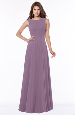 ColsBM Anika Valerian Modest A-line Scoop Sleeveless Zip up Chiffon Bridesmaid Dresses
