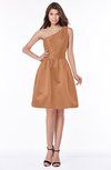 ColsBM Kristen Amber Classic Sleeveless Satin Knee Length Plainness Bridesmaid Dresses