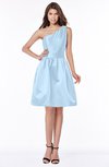 ColsBM Kristen Dream Blue Classic Sleeveless Satin Knee Length Plainness Bridesmaid Dresses