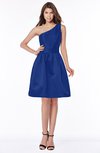 ColsBM Kristen Electric Blue Classic Sleeveless Satin Knee Length Plainness Bridesmaid Dresses