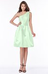ColsBM Kristen Light Green Classic Sleeveless Satin Knee Length Plainness Bridesmaid Dresses