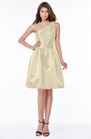 ColsBM Kristen Novelle Peach Classic Sleeveless Satin Knee Length Plainness Bridesmaid Dresses