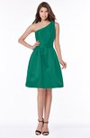 ColsBM Kristen Pepper Green Classic Sleeveless Satin Knee Length Plainness Bridesmaid Dresses