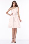ColsBM Kristen Petal Pink Classic Sleeveless Satin Knee Length Plainness Bridesmaid Dresses