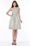 ColsBM Kristen Platinum Classic Sleeveless Satin Knee Length Plainness Bridesmaid Dresses
