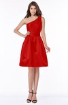 ColsBM Kristen Red Classic Sleeveless Satin Knee Length Plainness Bridesmaid Dresses