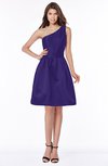 ColsBM Kristen Royal Purple Classic Sleeveless Satin Knee Length Plainness Bridesmaid Dresses