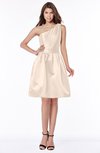 ColsBM Kristen Silver Peony Classic Sleeveless Satin Knee Length Plainness Bridesmaid Dresses