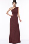 ColsBM Daniela Burgundy Glamorous A-line Sleeveless Zip up Chiffon Ruching Bridesmaid Dresses