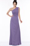 ColsBM Daniela Chalk Violet Glamorous A-line Sleeveless Zip up Chiffon Ruching Bridesmaid Dresses