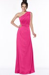 ColsBM Daniela Fandango Pink Glamorous A-line Sleeveless Zip up Chiffon Ruching Bridesmaid Dresses