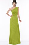 ColsBM Daniela Green Oasis Glamorous A-line Sleeveless Zip up Chiffon Ruching Bridesmaid Dresses