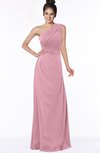 ColsBM Daniela Light Coral Glamorous A-line Sleeveless Zip up Chiffon Ruching Bridesmaid Dresses