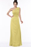 ColsBM Daniela Misted Yellow Glamorous A-line Sleeveless Zip up Chiffon Ruching Bridesmaid Dresses