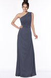 ColsBM Daniela Nightshadow Blue Glamorous A-line Sleeveless Zip up Chiffon Ruching Bridesmaid Dresses