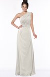 ColsBM Daniela Off White Glamorous A-line Sleeveless Zip up Chiffon Ruching Bridesmaid Dresses