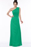 ColsBM Daniela Pepper Green Glamorous A-line Sleeveless Zip up Chiffon Ruching Bridesmaid Dresses