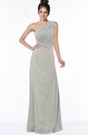 ColsBM Daniela Platinum Glamorous A-line Sleeveless Zip up Chiffon Ruching Bridesmaid Dresses