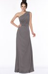 ColsBM Daniela Ridge Grey Glamorous A-line Sleeveless Zip up Chiffon Ruching Bridesmaid Dresses