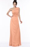 ColsBM Daniela Salmon Glamorous A-line Sleeveless Zip up Chiffon Ruching Bridesmaid Dresses